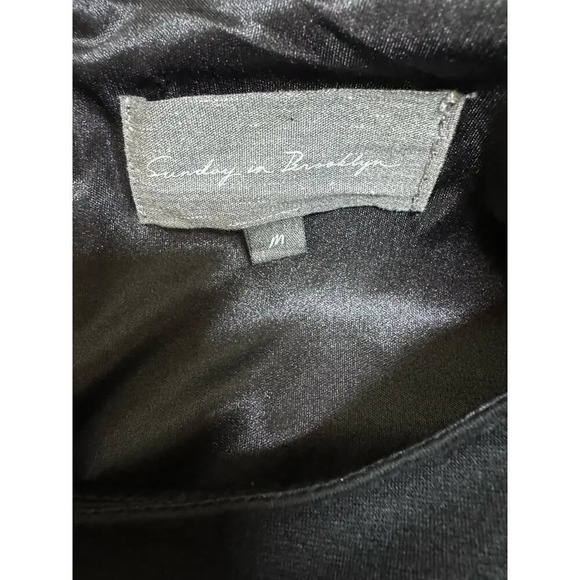 Anthropologie Sunday in Brooklyn Black Rose Gold Sequin Pencil Dress Size Medium - Picture 5 of 6